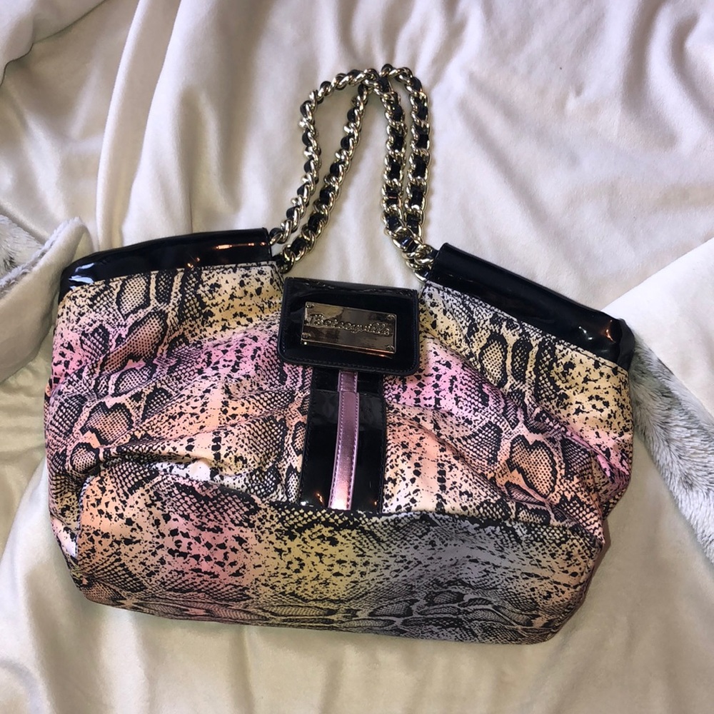 Rainbow snake print Betseyville hand bag